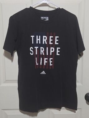 black adidas flag tee